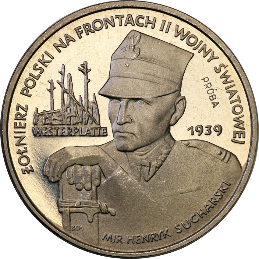 PRL. PRÓBA Nikiel 5000 złotych 1989 Westerplatte
